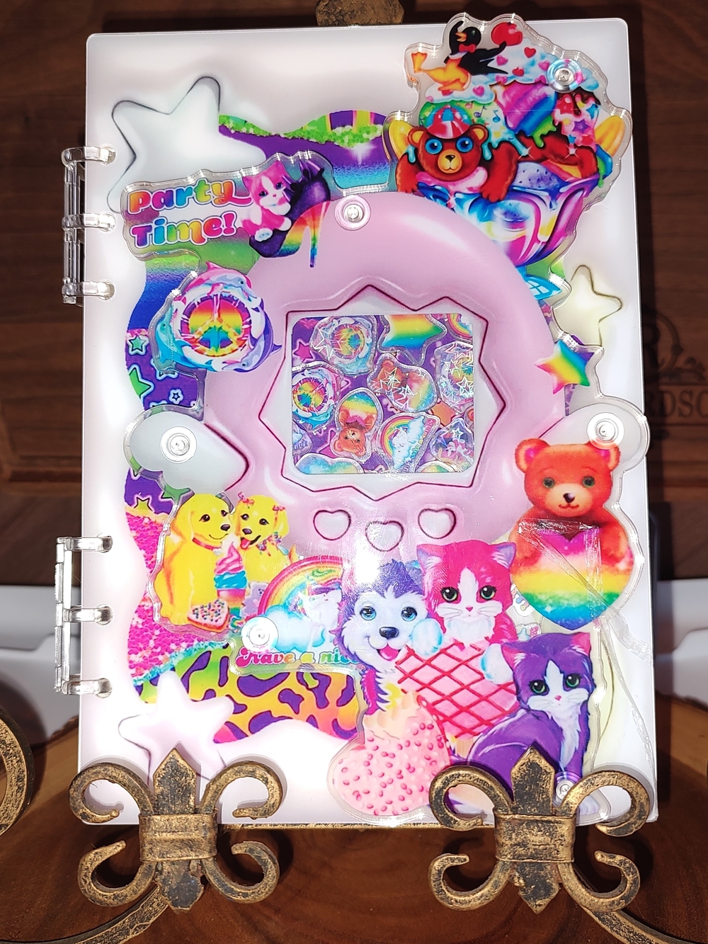 New! A5 Lisa Frank Acrylic Shaker Notebook